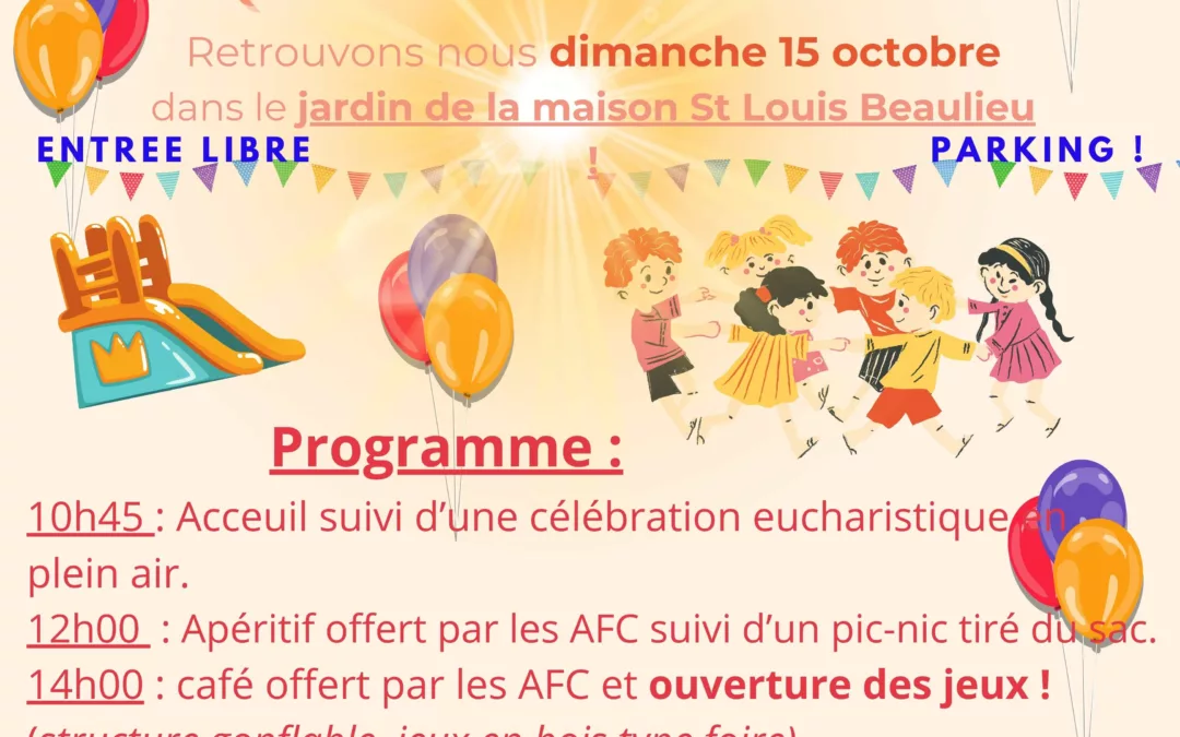 Les familles font la fête le 15 octobre !
